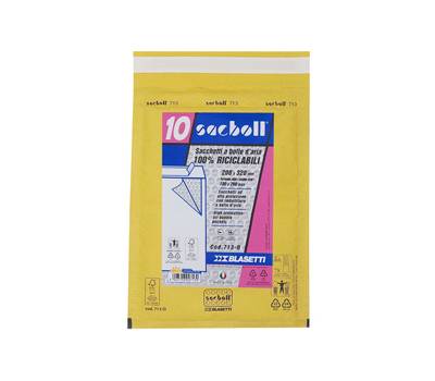 Busta imbottita Sacboll - formato D - 20 x 32 cm - carta - avana - conf. 10 pezzi - Blasetti - 0713 - 8007758007130 - DMwebShop