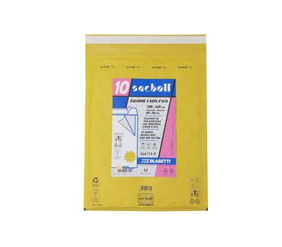 Busta imbottita Sacboll - formato H - 29 x 42 cm - carta - avana - conf. 10 pezzi - Blasetti - 0715 - 8007758007154 - DMwebShop