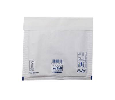 Busta imbottita Sacboll - CD - 20 x 22 cm - carta - bianco - conf. 10 pezzi - Blasetti - 0881 - 8007758008816 - DMwebShop