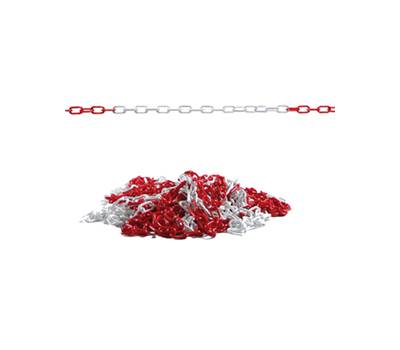 Catena segnaletica 25 mt materiale plastico bianco-rosso - 1960444 - 8004878662850 - DMwebShop