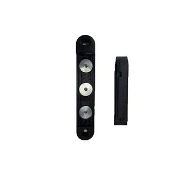 Terminale a muro per testina Rondo Tensa - magnetico - 2,2x12,5 cm - nero - Studio T - 1214004 + 1214017 - DMwebShop