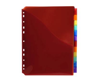 Divisori neutri a 12 tacche - PP - A4 maxi - con portaetichetta - colori assortiti - conf. 10 pezzi - Exacompta - 4844E - 3130630048442 - DMwebShop
