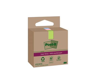 Blocco foglietti SuperSticky Green 622R SS3COL 47,6 x 47,6 mm carta riciclata - 11721