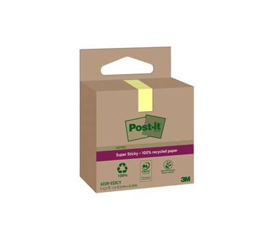 Blocco foglietti SuperSticky Green 622R SS3CY 47,6 x 47 - 6 mm carta riciclata - 11546