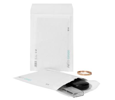 Busta imbottita AirPro Green D 14,20 x 26,5 cm carta bianco Bong Packaging 12283 - 12096