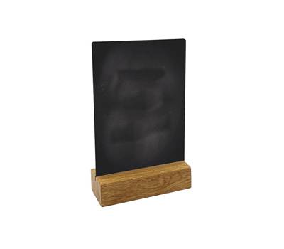 Lavagna da tavolo scrivibile con base in legno massello A5 15 x 21 x 5 cm nero Lebez 81003 - 12001