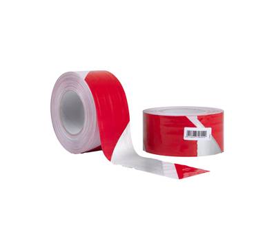 Nastro segnaletico SIGNAL 70 mm x 100 mt bianco rosso riflettente - 13563