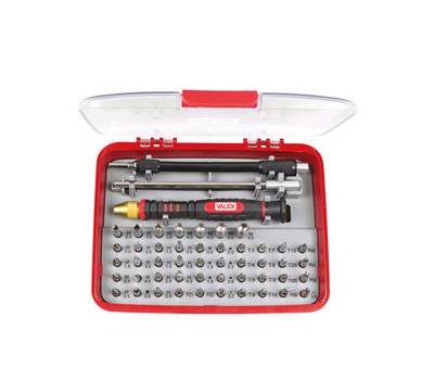 Portainserti di precisione con 51 inserti misure assortite Valex 1453496 - 12604