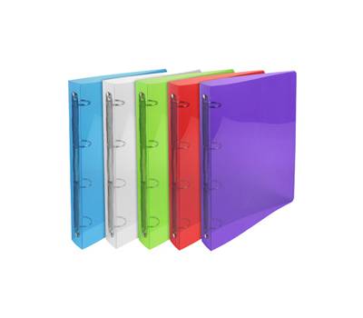 Raccoglitore rigato Crystal Colours PPL 4 anelli tondi 30 mm dorso 4 cm - 13863