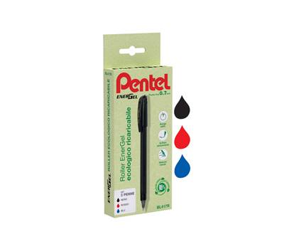 Roller Energel Recycology 96 punta 0,7 mm nero rosso blu - 14501