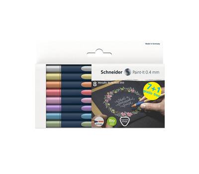 Roller Metallic 050 tratto 0,4 mm colori metallici assortiti astuccio 8 pezzi - 14305