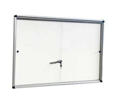 Bacheca per interni - con ante scorrevoli - fondo bianco magnetico - 6 fogli A4 - orizzontale - Starline - 2380/3 - 8025133129260 - DMwebShop