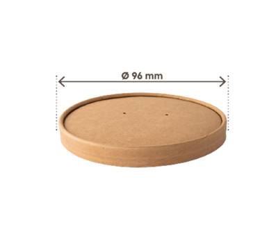 Coperchio per bowl portazuppe monouso - da 180 a 480 ml - avana - conf. 25 pezzi - Signor Bio - PBL010BIO25C - 8055715783528 - DMwebShop