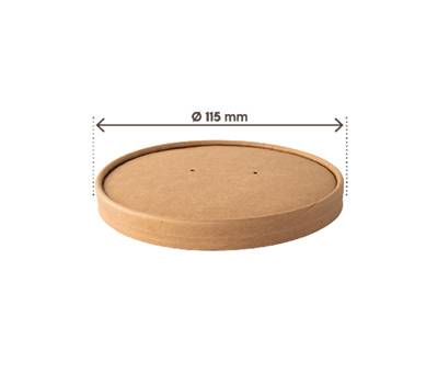 Coperchio per bowl portazuppe monouso - da 780 ml - avana - conf. 25 pezzi - Signor Bio - PBL011BIO25B - 8055715783535 - DMwebShop
