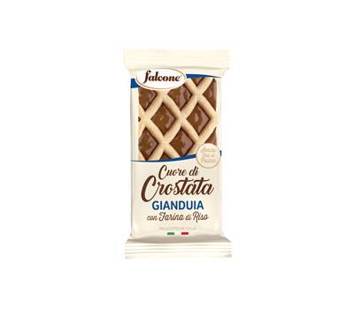 Cuor di crostata gianduia - 60 gr - conf. 44 pezzi - Dolciaria Falcone - 01-0410 - 100495PZ - DMwebShop