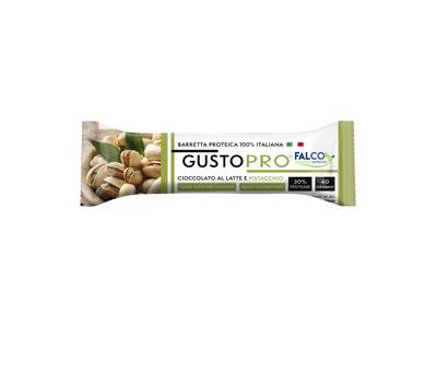 Barretta proteica GustoPro - cioccolato al latte e pistacchio - 40 gr - conf. 24 pezzi - Falco - 01-0404 - 8033501511562 - DMwebShop