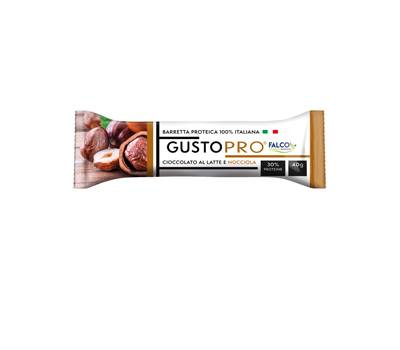 Barretta proteica GustoPro - cioccolato al latte e nocciola - 40 gr - conf. 24 pezzi - Falco - 01-0400 - 8033501516239 - DMwebShop