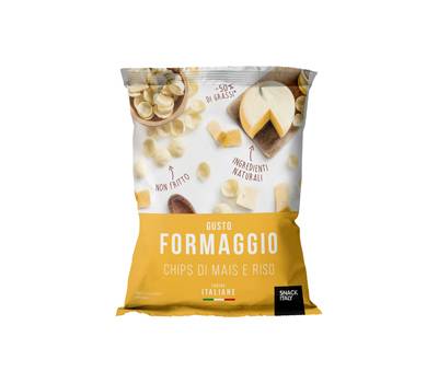Chips di mais e riso al formaggio - 70 gr - conf. 10 pezzi - Snack Italy - A007 - 18033509630057 - DMwebShop