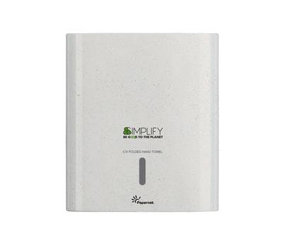 Distributore asciugamani piegati a C-V Simplify - 30 x 14,5 x 33,6 cm - white wood - Papernet - 421337 - 8024929009601 - DMwebShop