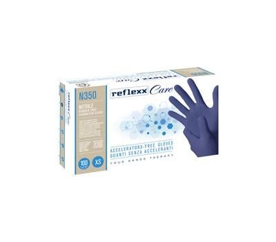 Guanti nitrile ipoallergenici N350 - senza acceleranti - taglia XS - blu - conf. 100 pezzi - Reflexx - N350/XS - 8032891633731 - DMwebShop