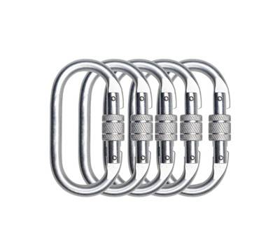 Moschettone a vite - acciaio - conf. 5 pezzi - Deltaplus - AM002X5V2 - 3295249284770 - DMwebShop