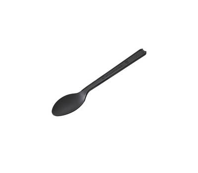 Cucchiaino monouso in CPLA - 12,5 cm - nero - conf. 50 pezzi - Leone - Q2044.Z - 8024112017079 - DMwebShop