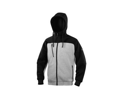 Felpa Borgo - con cappuccio - taglia L - grigio-nero - Deltaplus - BORGOGRGT - 3295249290481 - DMwebShop