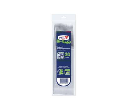 Coltello compact Reuse - 18 cm - PS - trasparente - conf. 20 pezzi - Dopla - 03645 - 8005090002400 - DMwebShop