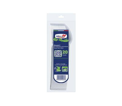 Cucchiaio compact Reuse - 18 cm - PS - trasparente - conf. 20 pezzi - Dopla - 03659 - 8005090002608 - DMwebShop