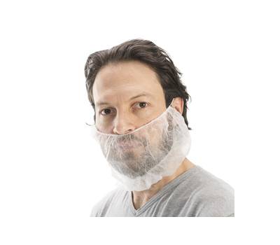 Copribarba con elastico nucale - taglia unica - PLP - bianco - conf. 100 pezzi - Worker - GA901.11.01 - 8057714904669 - DMwebShop