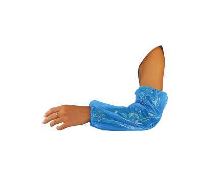 Coprimaniche monouso - 40 cm - LDPE - azzurro - conf. 100 pezzi - Worker - GA700.15.02 - 8057714901903 - DMwebShop