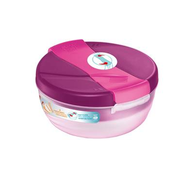 Lunch Bowl Origins - 3 scompartimenti - 19,5 x 18,5 x 9,2 cm - 1,4 lt - rosa - Maped Picnik - 872601 - 3154148726012 - DMwebShop