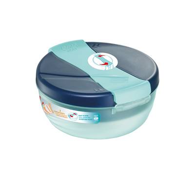Lunch Bowl Origins - 3 scompartimenti - 19,5 x 18,5 x 9,2 cm - 1,4 lt - blu - Maped Picnik - 872604 - 3154148726043 - DMwebShop
