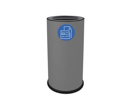 Contenitore tondo per raccolta differenziata - 2 scomparti - 70 lt - grigio - Stilcasa - 872/G - 8033630038848 - DMwebShop