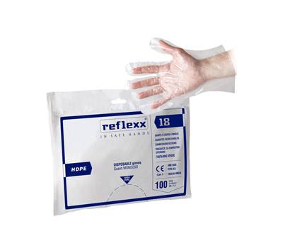 Guanti HDPE - taglia unica - trasparente - conf. 100 pezzi - Reflexx - R18 - 8032891631607 - DMwebShop