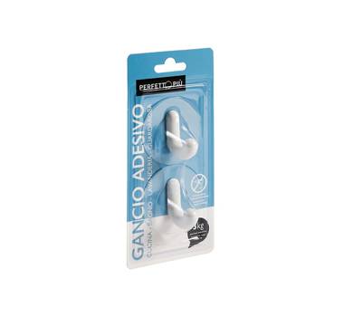 Gancio adesivo - mod.J - conf. 2 pezzi - Perfetto - 16951 - 8052474169518 - DMwebShop