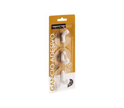 Gancio adesivo - modelli assortiti - conf. 3 pezzi - Perfetto - 16953 - 8052474169532 - DMwebShop