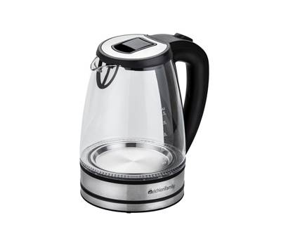 Bollitore elettrico cordless caraffa in vetro 2200 W nero - 19792 Bollitore elettrico cordless caraffa in vetro 2200 W nero - 19792