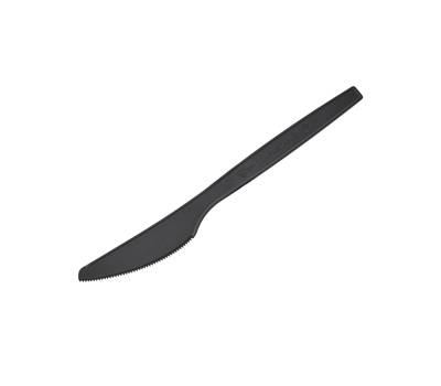Coltello monouso in CPLA 16 cm nero - 18341