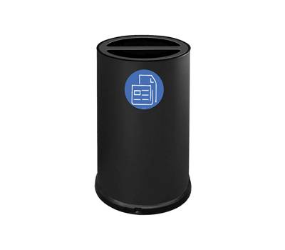 Contenitore tondo per raccolta differenziata 2 scomparto 100 lt nero - 20222