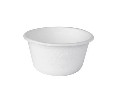 Coppetta porta salse monouso in canna da zucchero 60 ml bianco - 18079