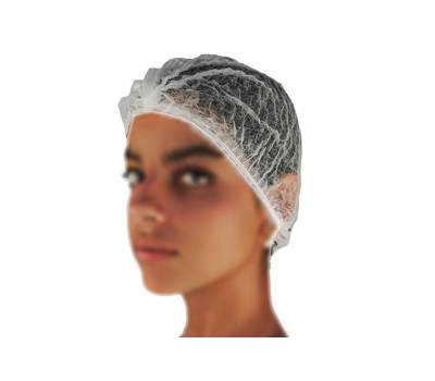 Cuffie a clip plissettate taglia unica diametro 53 cm PLP bianco Worker GA100 - 16379