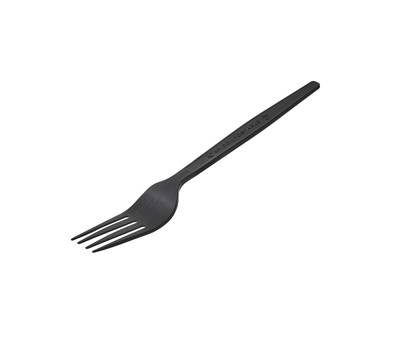 Forchetta monouso in CPLA 16 cm nero - 18331