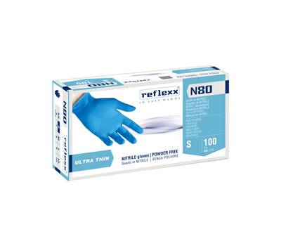 Guanti in nitrile N80 ultrasottili taglia S azzurro - 19500
