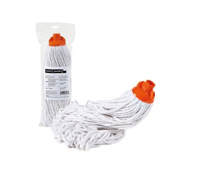 Mop industriale Falcon a frange 300 gr cotone rigenerato bianco - 20308