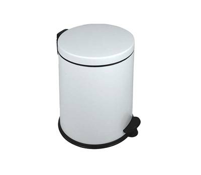 Pattumiera a pedale New Bin Basic 12 lt metallo verniciato bianco - 20978