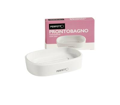 Portasapone Pronto Bagno 12,5 x 8 x 2,5 cm PPL bianco - 20956 Portasapone Pronto Bagno 12,5 x 8 x 2,5 cm PPL bianco - 20956