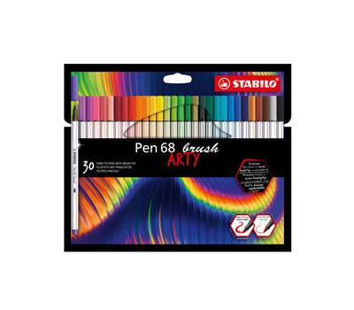 Pennarello Pen 68 Brush Arty Line 568/30 - colori assortiti - astuccio 30 pezzi - Stabilo - 568/30-21-20 - 4006381578219 - DMwebShop