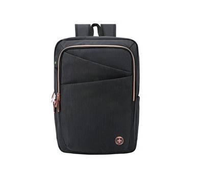 Zaino per pc Katy Rose - notebook 15,6 - nero - cerniera rose gold - Digital DESIGN - Swiss - F000040 - 6958561702373 - DMwebShop