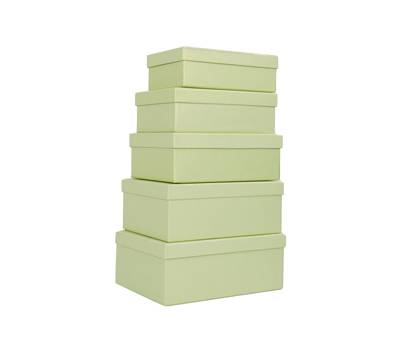 Set scatole regalo - dimensioni assortite - fantasia Green - conf. 5 pezzi - No Brand - HK-40 - 8699071181125 - DMwebShop